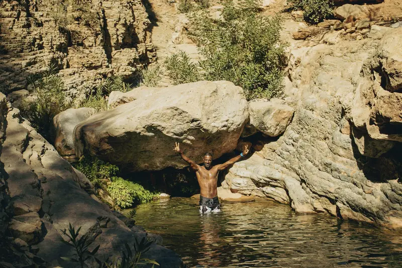 Natural rock pools in Paradise Valley near Tamraght